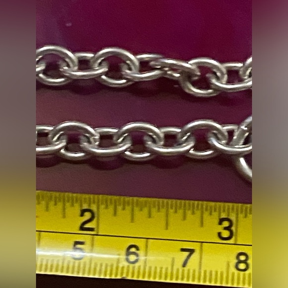 BEST DEAL ⚡️ Sisters Sterling Silver Heavy Duty Heart Tag Charm Bracelet #7835 - Picture 8 of 8